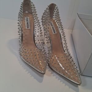 Steve Madden VALA Spike Studded ClearToe